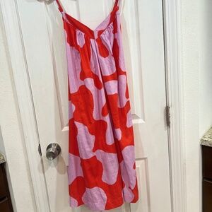 Ava Viv Circular pockets adjustable straps red & lilac Sundress Sz 1X